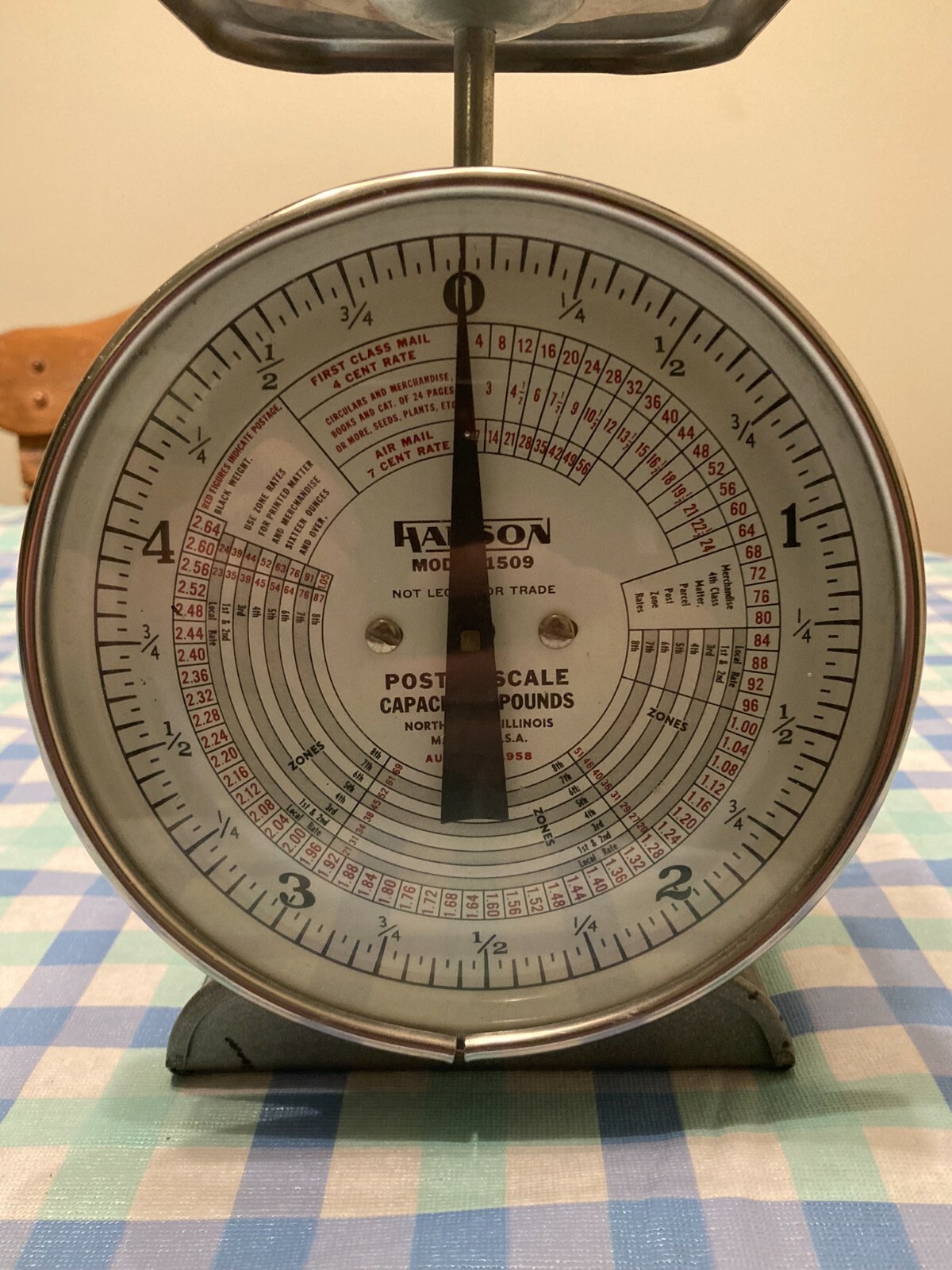 Vintage Hanson Postal Scale Model 1509 Capacity 5 Pounds August