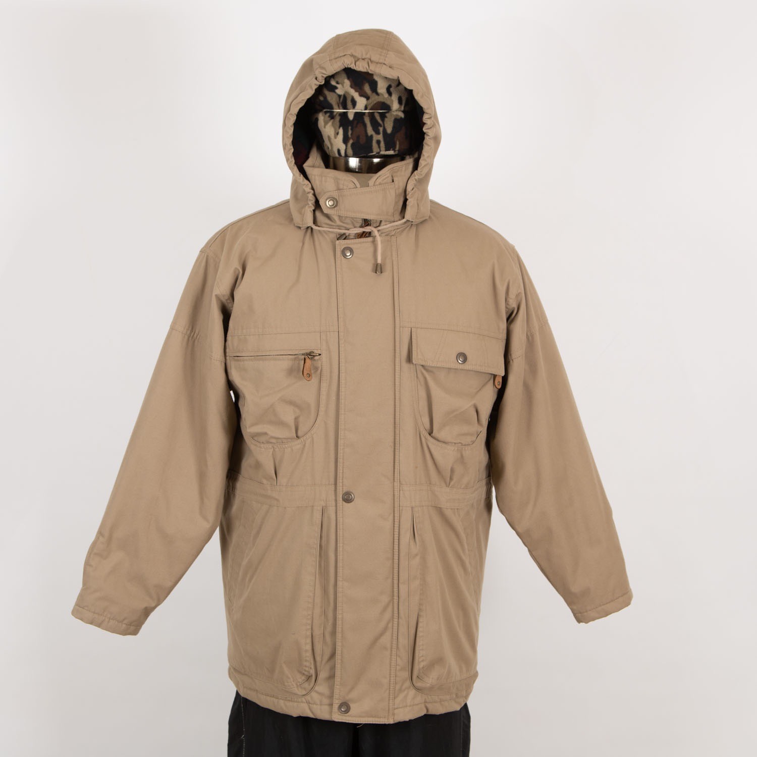 Giacca parka uomo invernale vintage cappuccio medio rimovibile Savile Fila