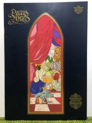 Blessed Are Poor in Spirit Precious Moments Window Series Cross Stitch Pattern - Picture 1 of 1