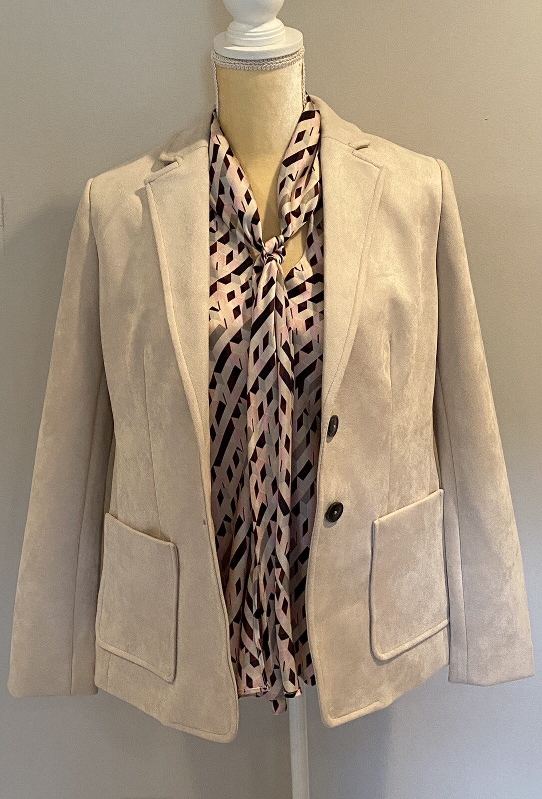 Tahari Women's Faux Suede Blazer Jacket 