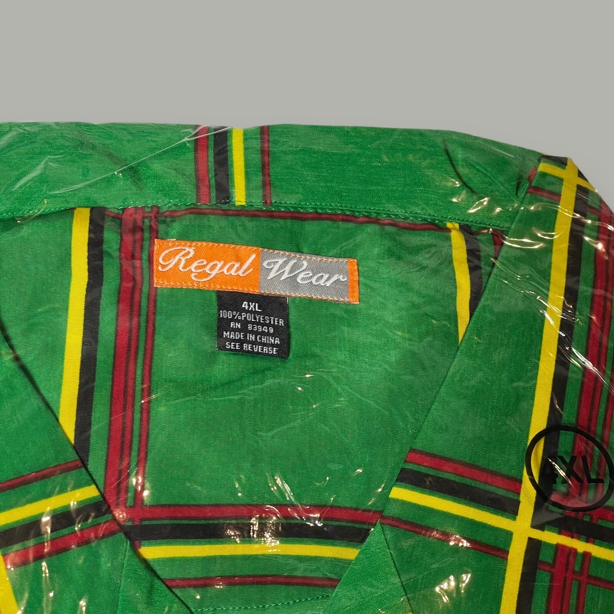【かず】 NOS Regal Wear Mens 4XL Outfit Green Button Up Shirt And Shorts