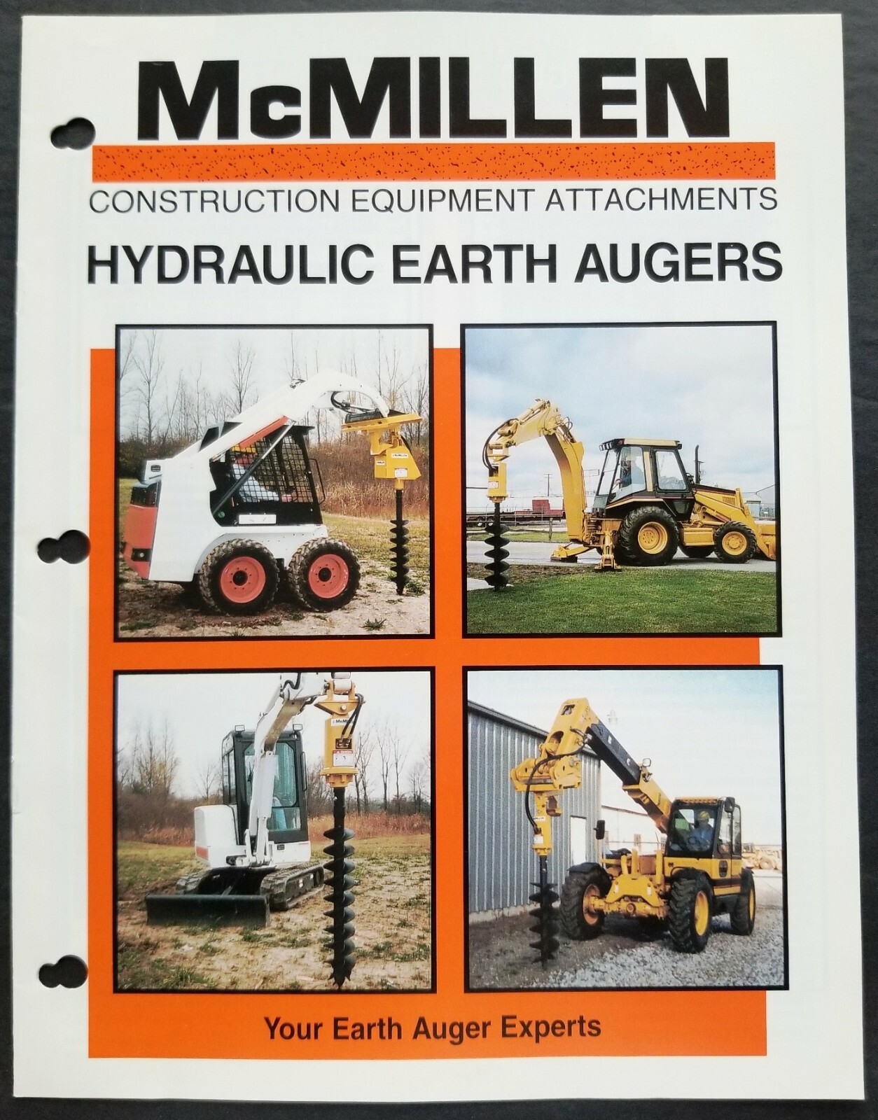 McMillen Hydraulic Earth Augers Dealer Sales Brochure eBay