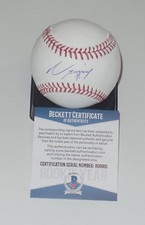 LUIS URIAS AUTO'D SIGNED MLB BASEBALL BAS  ROOKIE COA MILWAUKEE BREWERS PADRES