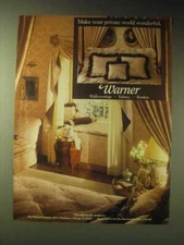 1989 Warner Wallcoverings Ad - Sidewall EPW-1134, Stripe EPW-1144