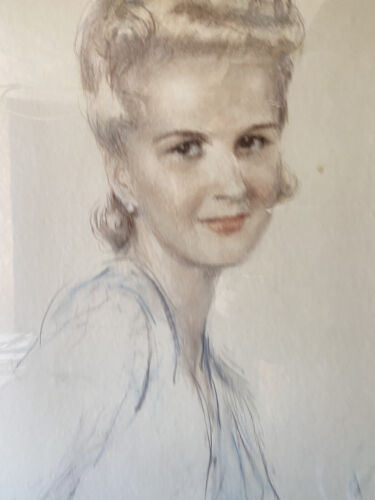 Portrait Lady Woman Illegibly Signed Antique Frame Portrait Face Frame - Picture 3 of 7
