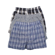 3 Pack Men's Boxer Shorts Random Mixed Color Pack Woven Relaxed Fit Boxers