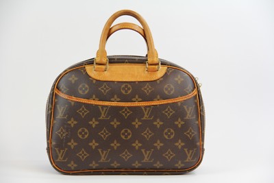Authentic LOUIS VUITTON Monogram Canvas Trouville Handbag M42228