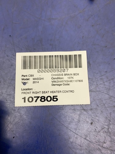 2014 - 2019 MASERATI GHIBLI OEM FRONT RIGHT SEAT HEATER CONTROL MODULE 670009709 - Picture 8 of 8