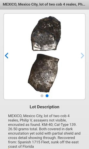 1714 DATED Cob 8 Reales 1715 FLEET SHIPWRECK Mexico w/ Encrustation Nice *J612 - Picture 6 of 7