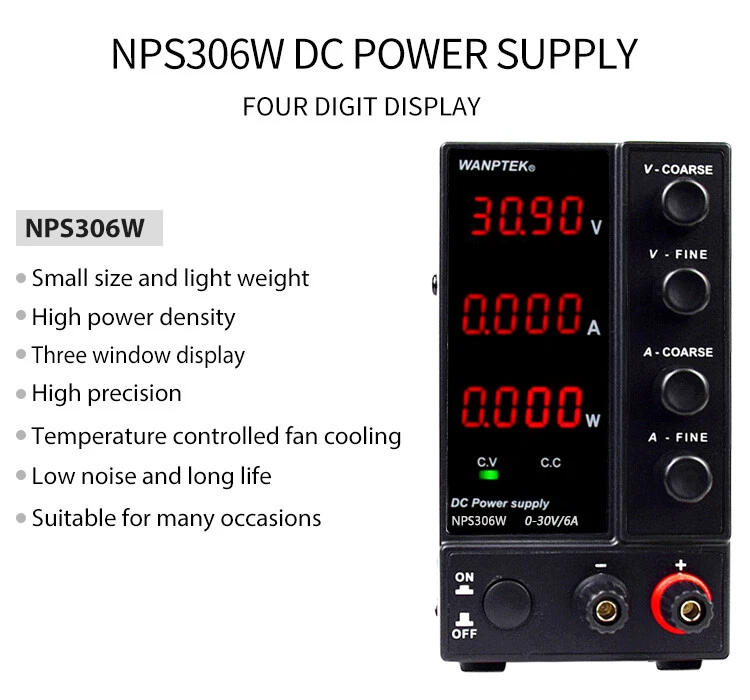 30/60/120V 6/10A Adjustable Bench DC Power Supply Lab Variable,4-Bit LED display - Image 4 of 4
