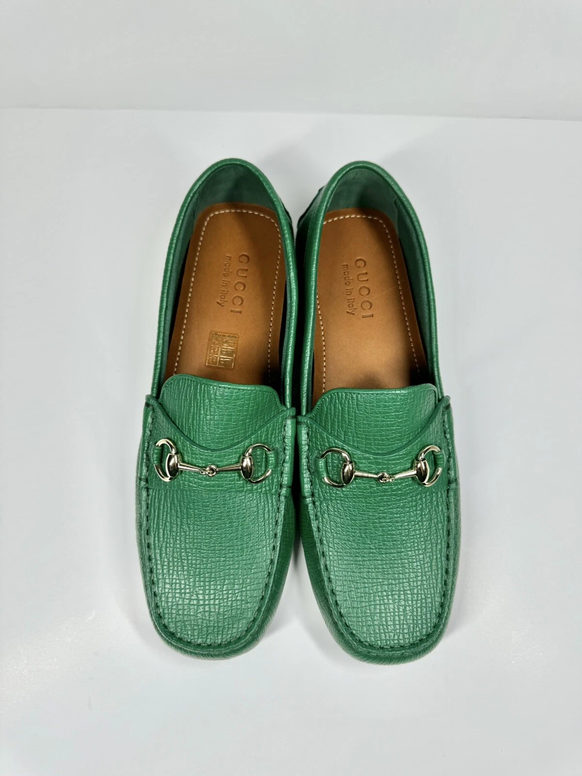 MOCASSIN DE CONDUITE MOCASSIN GUCCI HORSEBIT ACAPULCO CUIR ÉMERAUDE HOMME 9 US 9,5