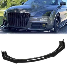 For Audi TT RS Gloss Black Front Bumper Lip Splitter Spoiler Diffuser Body Kit