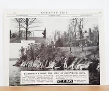 1921 CT Yachtsman's Estate Long Island Sound Protected Harbor Photo Print AD