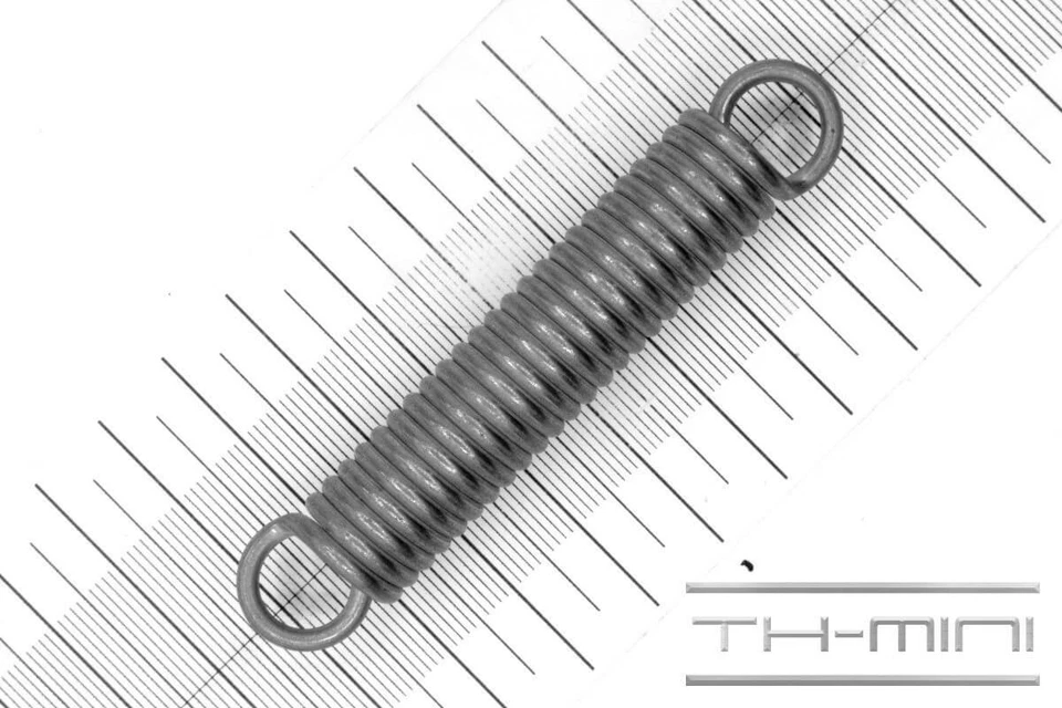 GUTEKUNST FEDERN Zug-Feder 2,5mm Haken Öse 15x81mm 27,5kg Spiral Edel-stahl rostfrei Metall