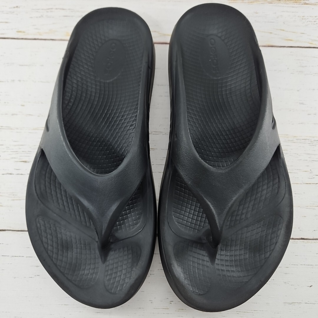 OOFOS OOriginal Womens Size 10 Sandals Black Thong Recovery