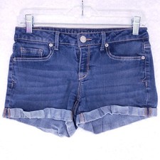 Aeropostale Original Blue Jean Shorts Womens Size 4 Mid Rise Denim Casual Pants