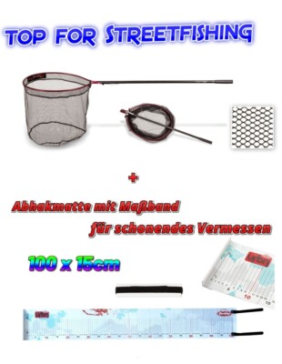 ZEBCO MAGIC FIX NET + Berkley Abhakmatte mit Maßband