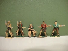 Reamsa - (5) Painted Cowboys Gunslingers Robbers - Pistols