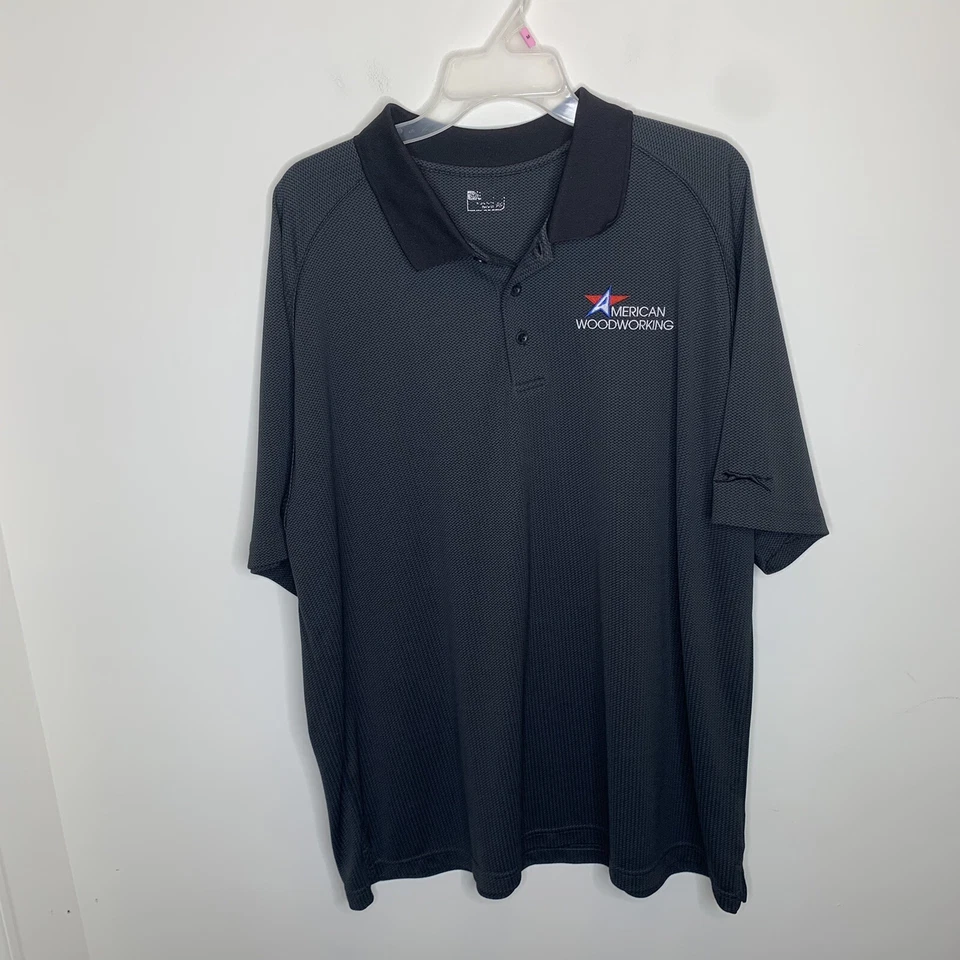 Lot of 2 Slazenger Men XXL Black/Tan Short Sleeve Polo - American Woodworking - Изображение 2 из 4