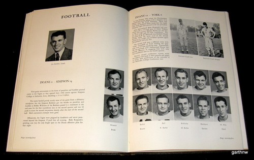 DOANE COLLEGE 1946 - 1947 YEARBOOK * CRETE NEBRASKA FOOTBALL BASKETBALL - Picture 3 of 4