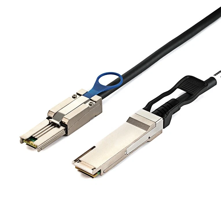 40G QSFP+ SFF-8436 to MiniSAS SFF-8088 DDR Cable, 2M,For Netapp 6G/S, 2.0 - Image 2 of 2