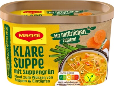 MAGGI Klare Suppe Clear Soup Broth with greens  for 16L/4.23 gal.-FREE SHIP