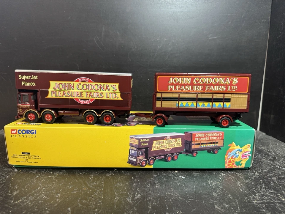 Corgi 21701 The Showmans Range AEC Closed Pole Truck & Trailer Ltd - Bild 2 von 4