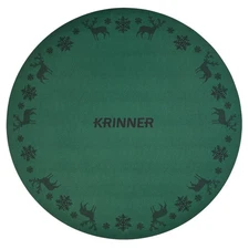 KRINNER 24" Christmas Tree Mat, Green - Waterproof Floor Pad for Tree Stands