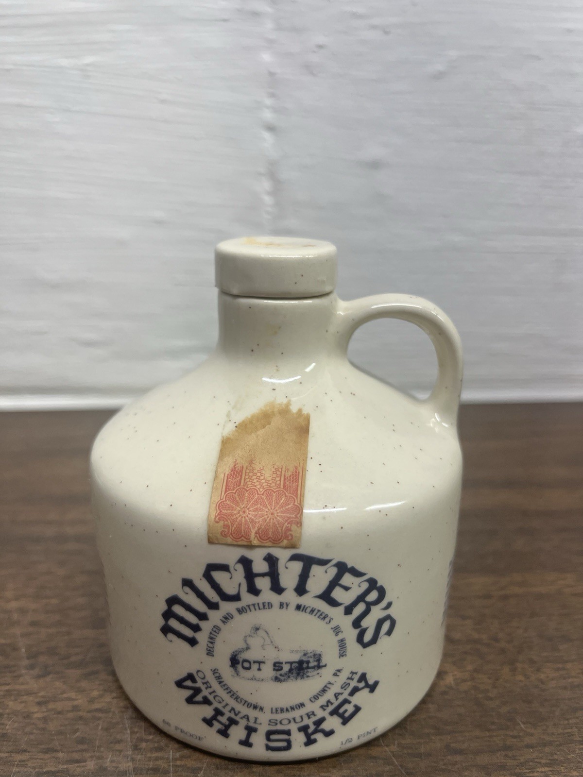 Vintage Michter’s Sour Mash Whiskey 1/2 Pint Decanter
