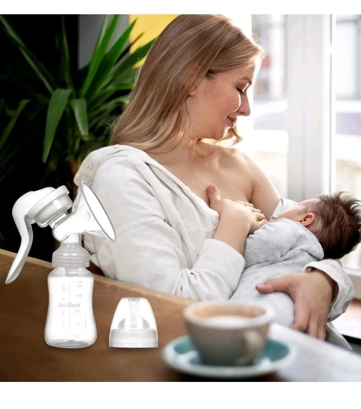 Manual breast pump by Accusure for breast feeding / BPA free / Light weight . - Image 4 of 4