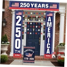 4th of July Decorations Outdoor - 250th Anniversary Decorations 5 Blue Set 1