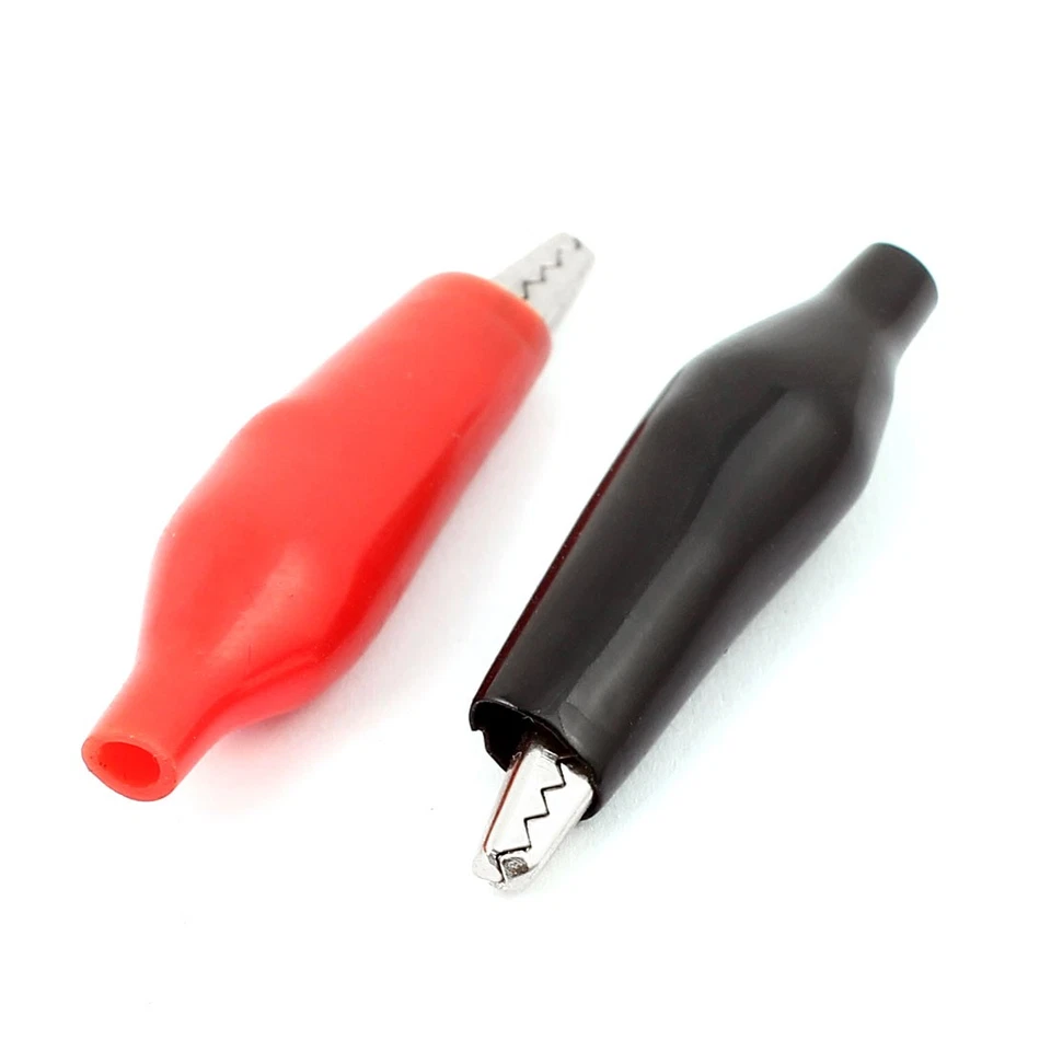 Car Laboratory Test Insulated Boot Spring Loaded Alligator Clip 42mm Long 4pcs - Изображение 2 из 2