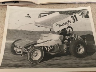 Shane Carson Original Sprint car race photo Used in 1978 World of Outlaw annual