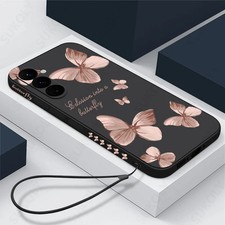 Butterfly Pattern Silicone Phone Case Compatible with Samsung Galaxy S25 S24 S23