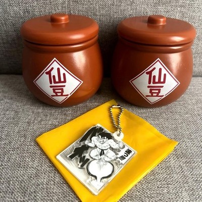 Dragon Ball Z Senzu Bean Pot Case w/ Kamehameha Charm, Plastic,