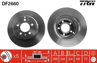TRW DF2660 Brake Disc for Volvo