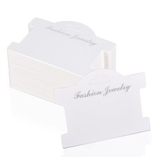 100 Pcs Jewelry Display Cards, Multipurpose 3.94 x 2.83 Inch Bracelet White