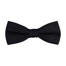 Men's Classic Pre-Tied Formal Tuxedo Bow Tie - Fits Up to 20" Neck Size Black