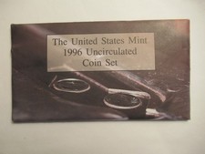 1996 US Mint Uncirculated Set, w/ Special W Dime, US Mint Packaging