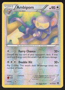 Ambipom 91/114 Reverse Holo Uncommon XY - Steam Siege NM