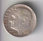 1963-P ROOSEVELT DIME 10¢ PHILADELPHIA 90% SILVER COIN UNITED STATES MINT