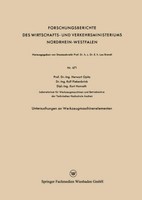 Untersuchungen An Werkzeugmaschinenelementen Herwart Opitz