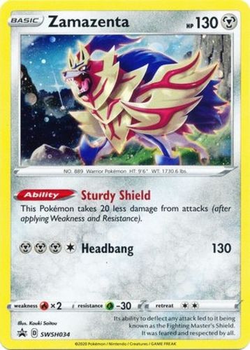 Zamazenta - SWSH034 - SWSH Black Star Promos NM, English Pokemon SWSH Black Star