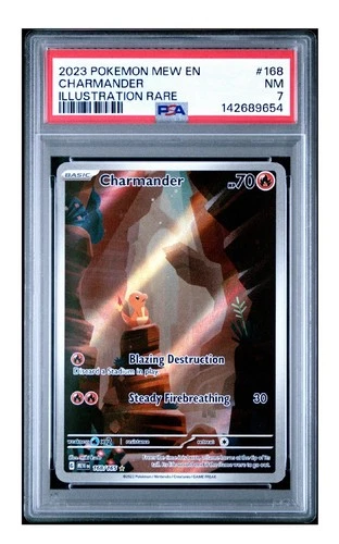 New ListingPSA 7 2023 POKEMON MEW EN-151 | ILLUSTRATION RARE CHARMANDER 168