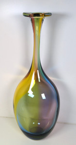 Kjell Engman Kosta Boda Fidji Art Glass Butelka Wazon 48838 podpisany szwedzki Ht 28cm