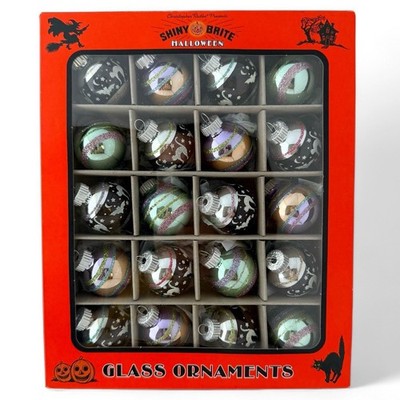 Christopher Radko Shiny Brite Halloween Glass Ornaments Bats Cats Celestial NEW