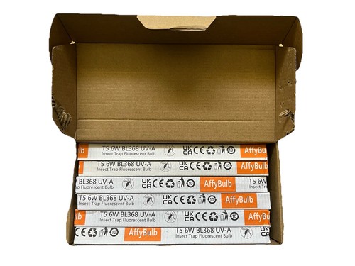 12er PACK AFFY GLÜHBIRNEN T5 6W BL368 UV-A INSEKTENFALLE LEUCHTSTOFFLAMPEN BRANDNEU