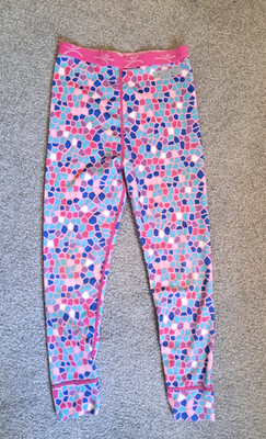 Terramar Kids Base Layer Pants Girls Size XS Leggings pink mosaic
