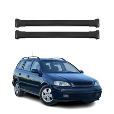 Dachträger Grundtäger für Opel Astra G Kombi 1998-2004 75kg Alu Schwarz 2 tlg