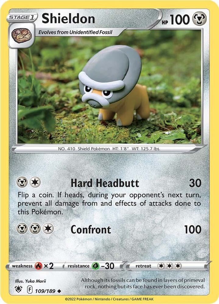 Shieldon #109/189 Swsh10 Astral Radiance Uncommon Pokemon TCG NM